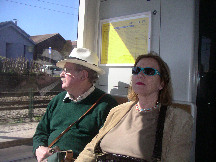 Ken and Janet on the tram to Belem