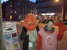 ...and tried on a lobster head.